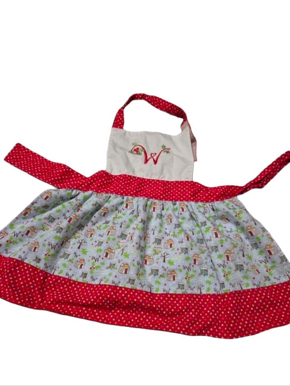 American Girl WellieWishers Christmas Gingerbread Apron Holiday Girls Apron